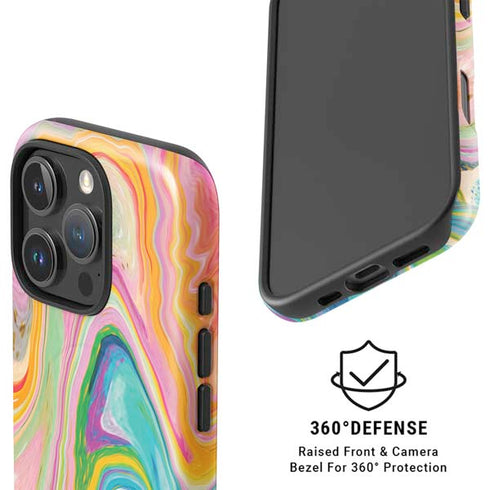 Rainbow Marble by Etta Vee iPhone 16 Pro Magsafe Impact Case